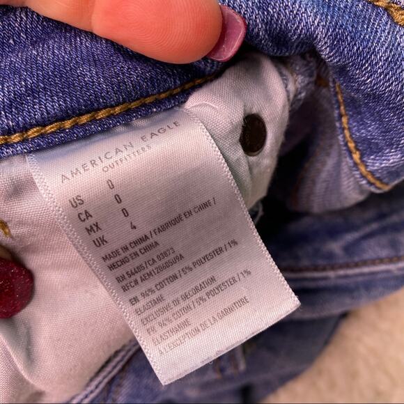 American Eagle Super Hi-Rise Shorties Sz 0 - Picture 5 of 9